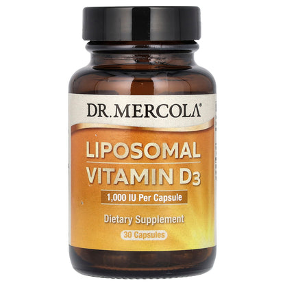 Dr. Mercola, Liposomal Vitamin D3, 25 mcg (1,000 IU), 30 Capsules