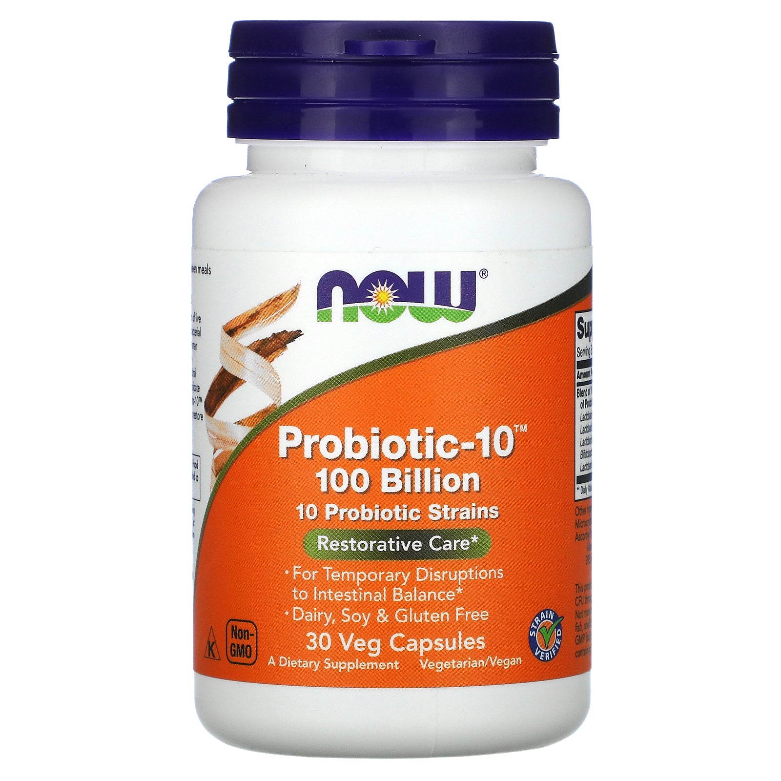 NOW Foods, Probiotic-10, 100 Billion, 30 Veg Capsules