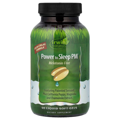Irwin Naturals, Power to Sleep PM®, Melatonin-Free, 50 Liquid Soft-Gels