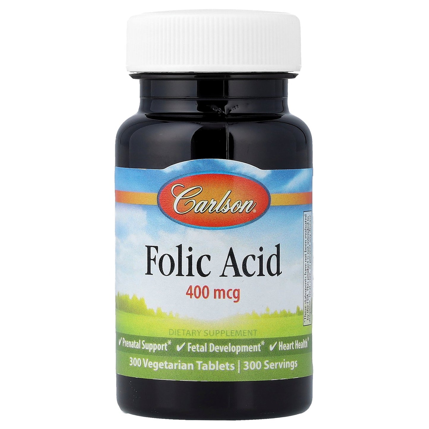 Carlson, Folic Acid, 400 mcg, 300 Vegetarian Tablets
