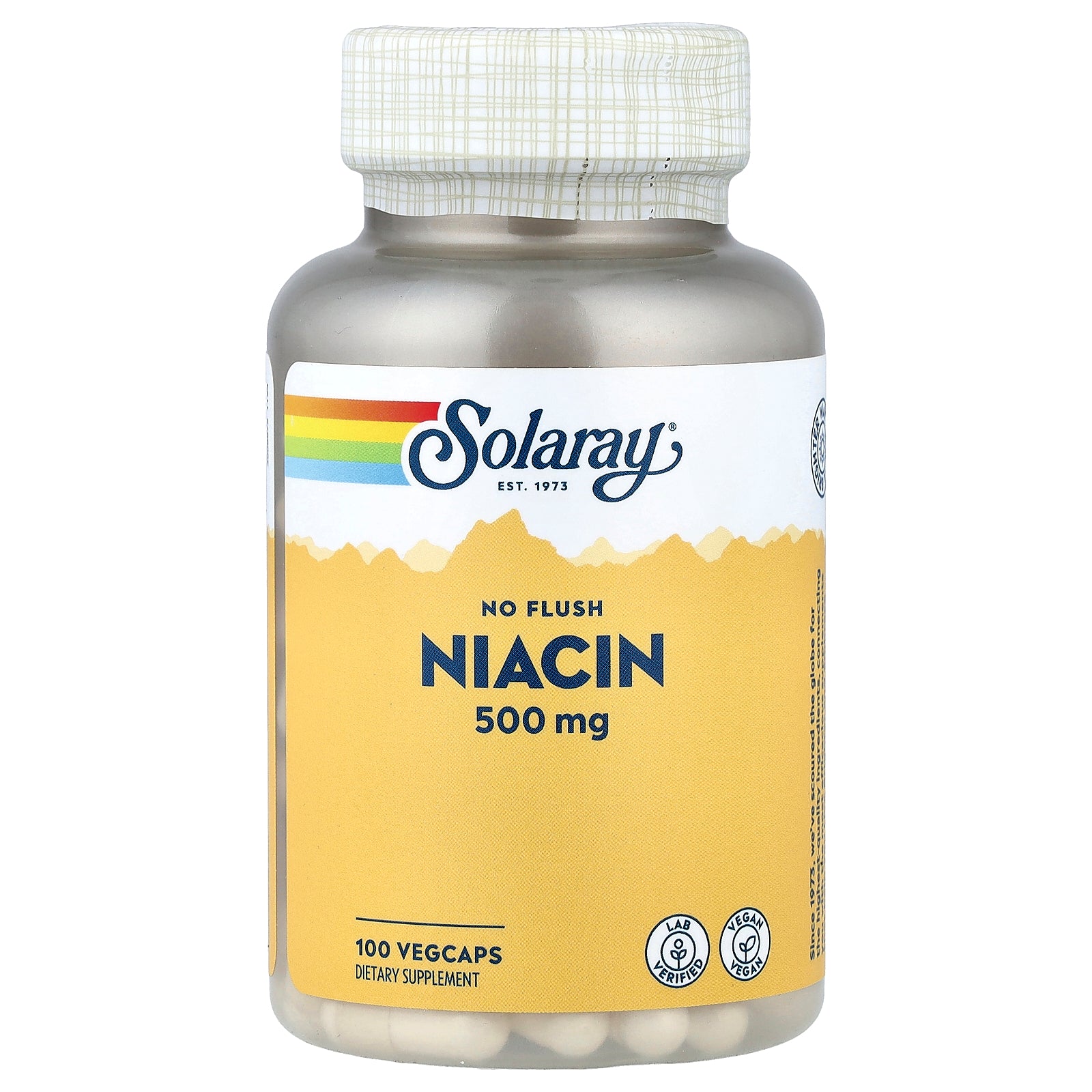 Solaray, Niacin, No Flush, 100 VegCaps