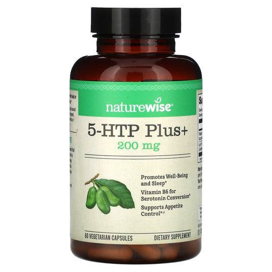 NatureWise, 5-HTP Plus+, 60 Vegetarian Capsules