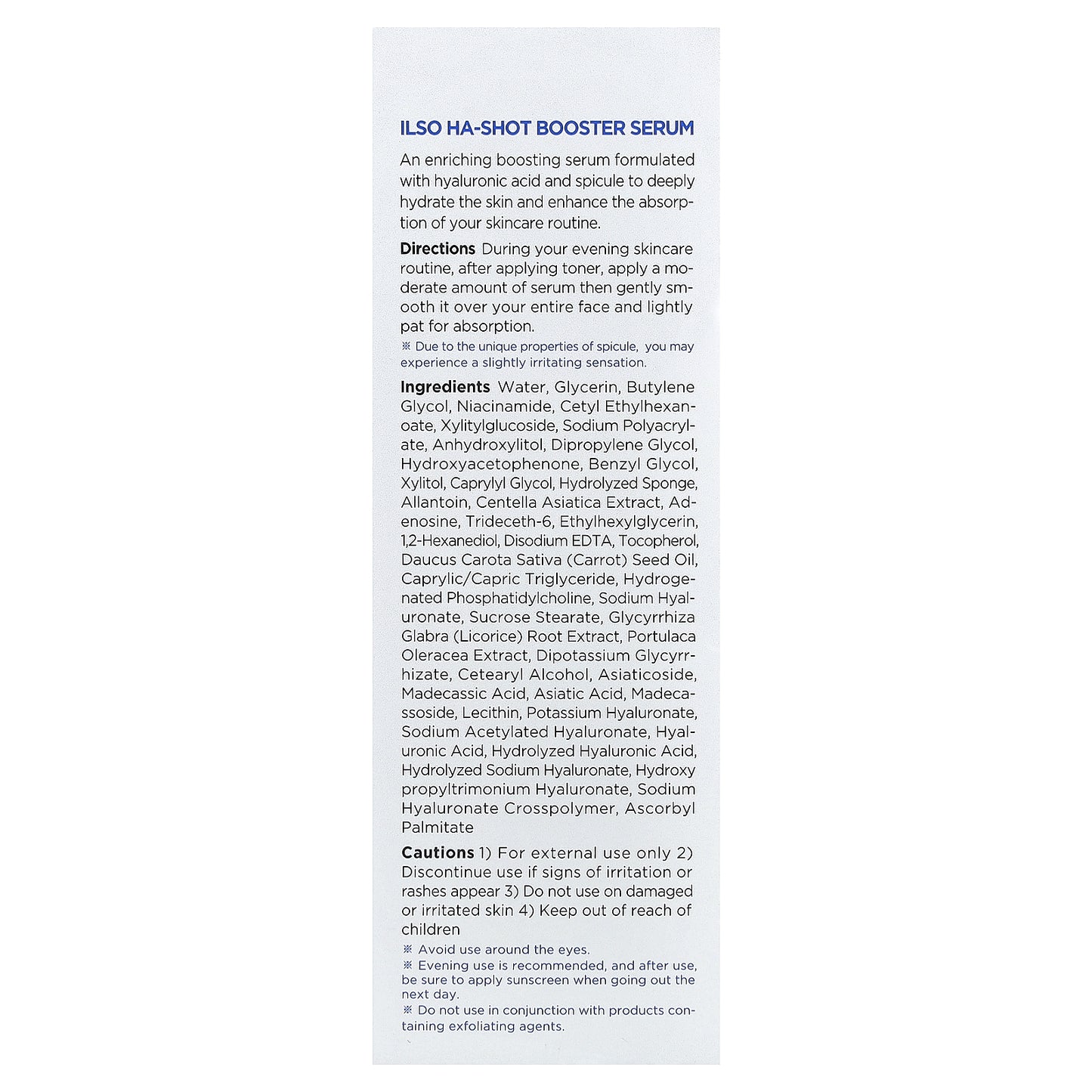 ilso, HA-Shot Booster Serum, 1.01 fl oz (30 ml)