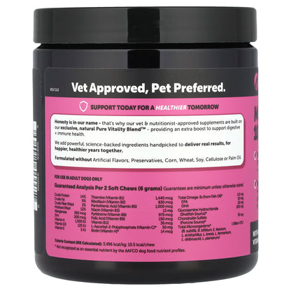 Pet Honesty, Multivitamin 10-in-1, For Adult Dogs, Chicken, 90 Soft Chews, 9.5 oz (270 g)