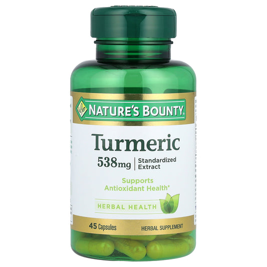 Nature's Bounty, Turmeric, Standardized Extract, 538 mg, 45 Capsules