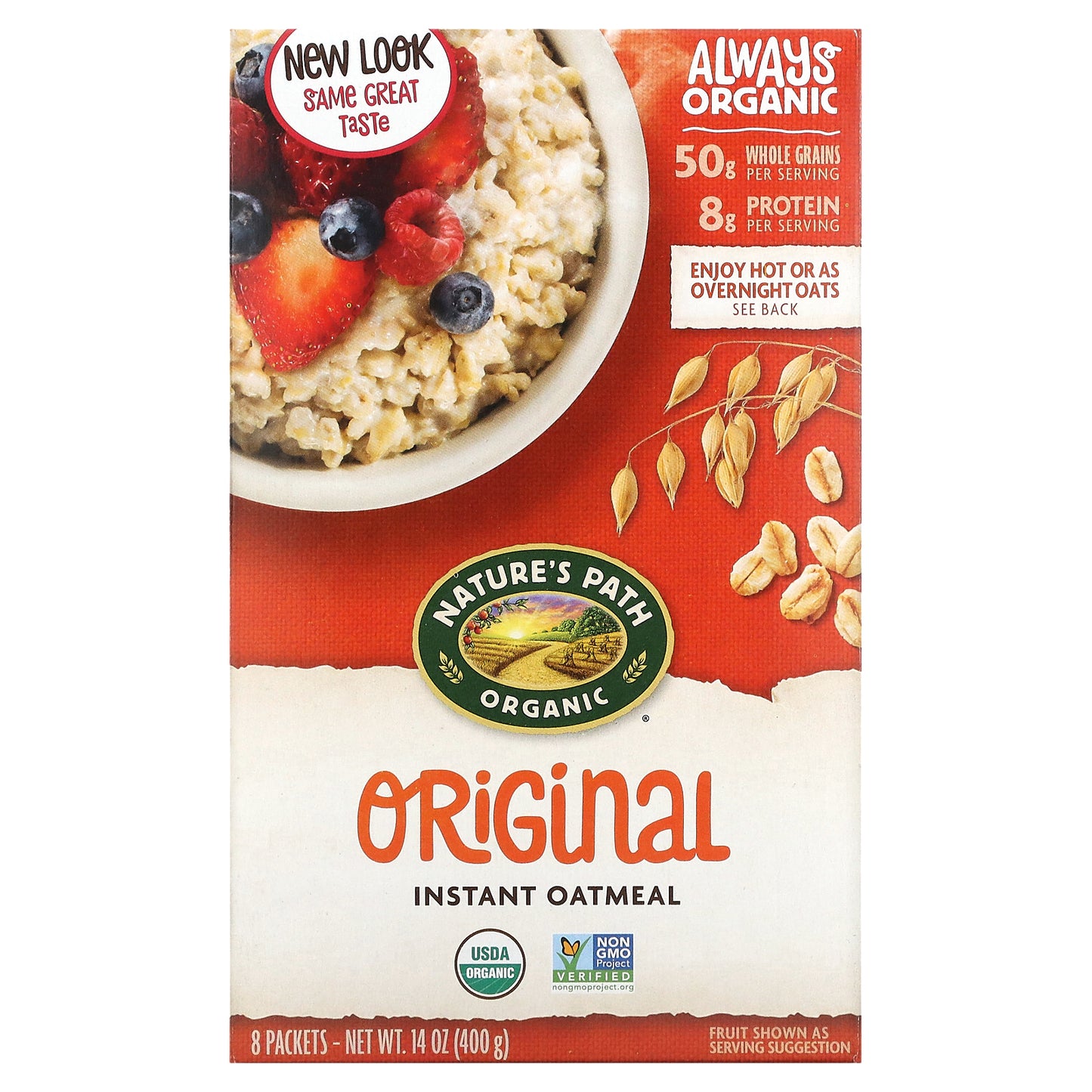 Nature's Path, Organic Instant Oatmeal, Original, 8 Packets, 14 oz (400 g)