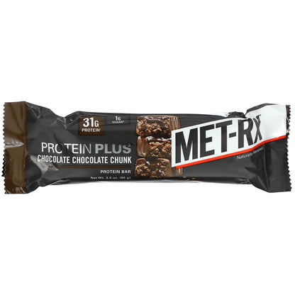 MET-Rx, PROTEIN PLUS Bar, Chocolate Chocolate Chunk, 9 Bars, 3.0 oz (85 g) Each