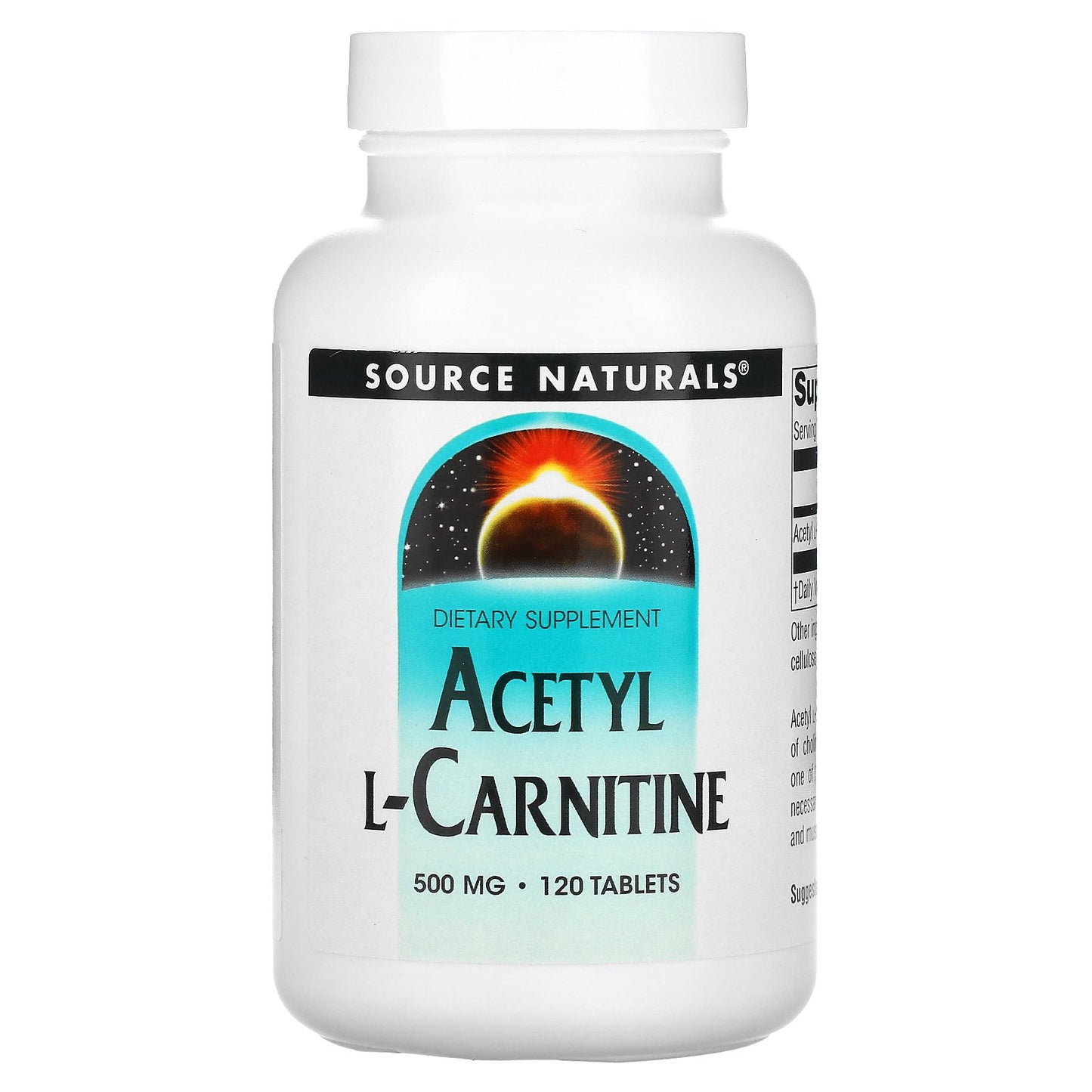 Source Naturals, Acetyl L-Carnitine, 500 mg, 120 Tablets