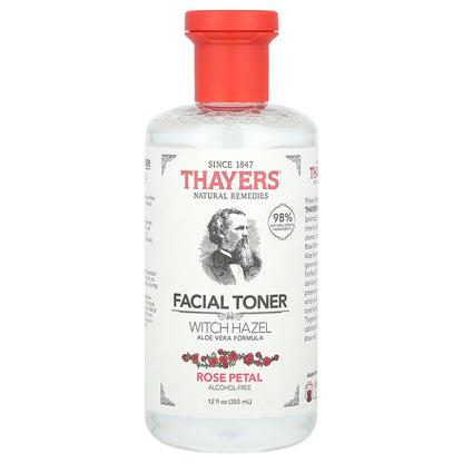 Thayers, Facial Toner, Witch Hazel, Alcohol-Free, Rose Petal, 12 fl oz (355 ml)