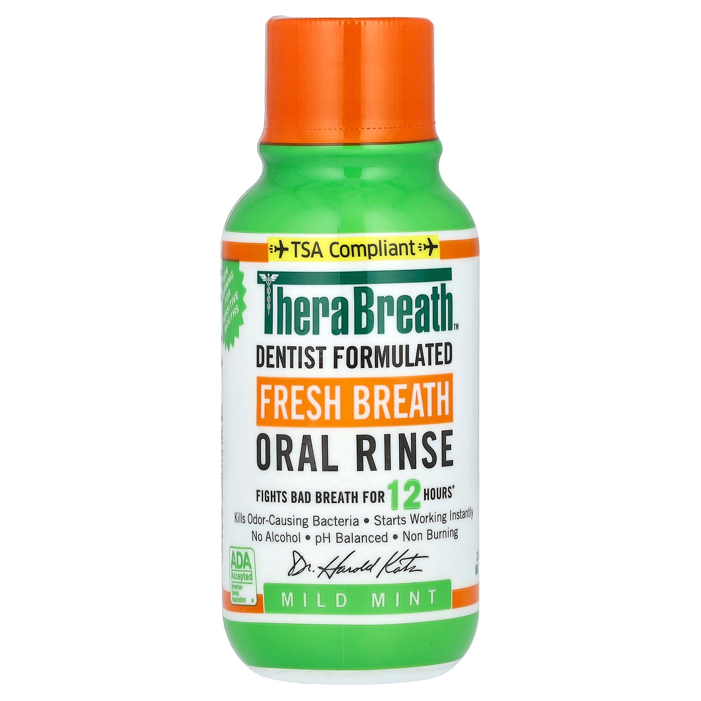 TheraBreath, Fresh Breath Oral Rinse, Mild Mint, 3 fl oz (88.7 ml)