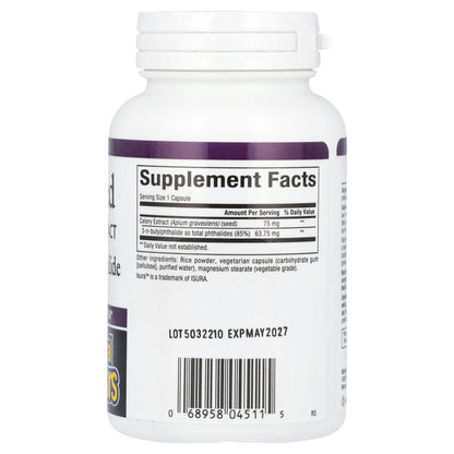 Natural Factors, Celery Seed, Standardized Extract, 120 Vegetarian Capsules