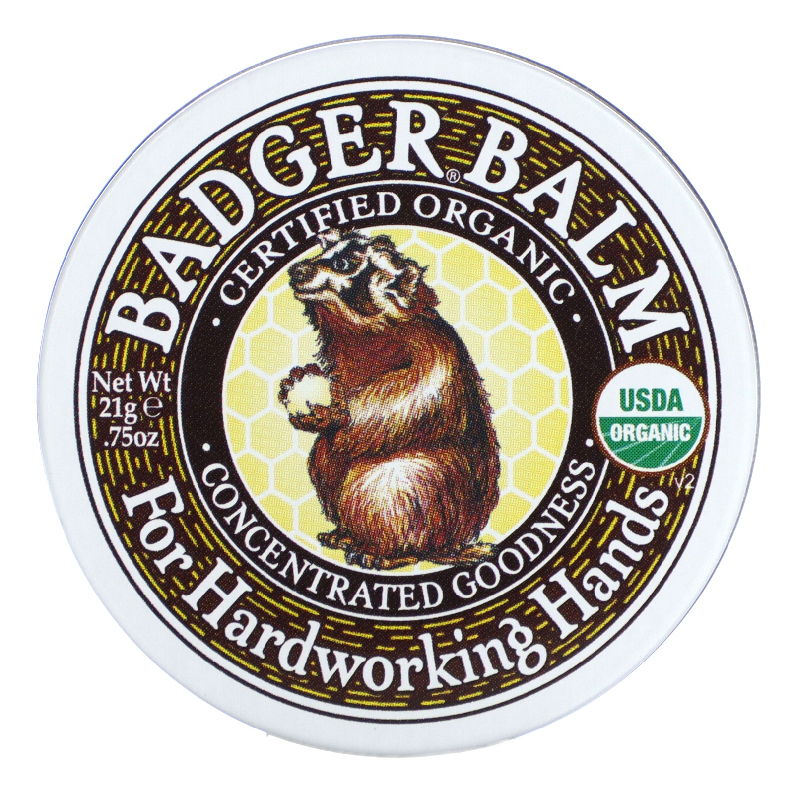 Badger, Organic Badger Balm for Hardworking Hands, 0.75 oz (21 g)