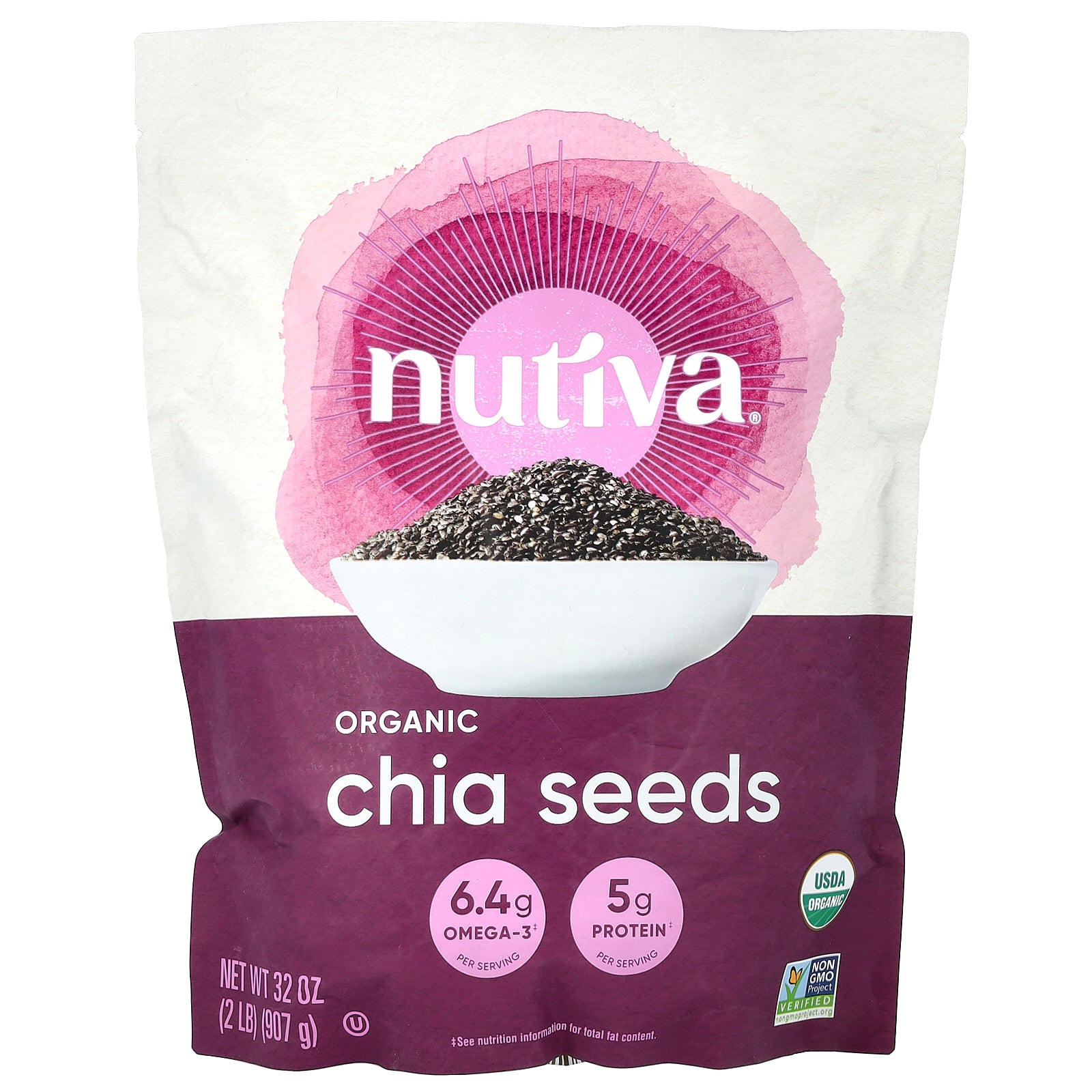 Nutiva, Organic Chia Seed, 32 oz (907 g)
