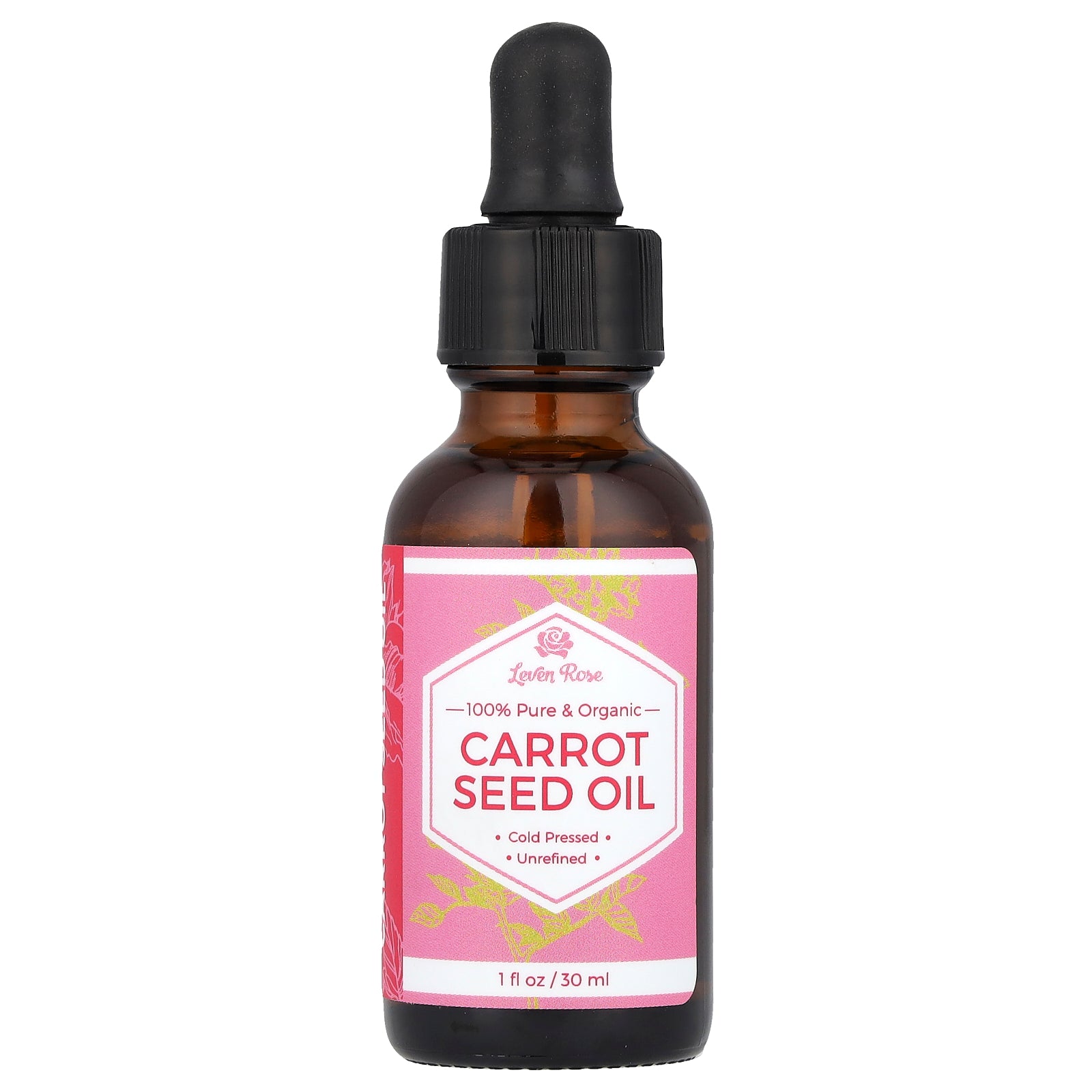 Leven Rose, 100% Pure & Organic, Carrot Seed Oil, 1 fl oz (30 ml)