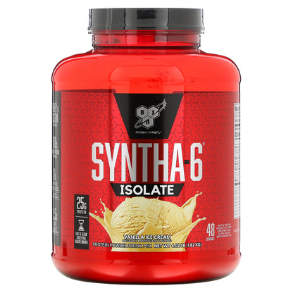 BSN, Syntha-6® Isolate, Protein Powder Drink Mix, Vanilla Ice Cream, 4.02 lbs (1.82 kg)