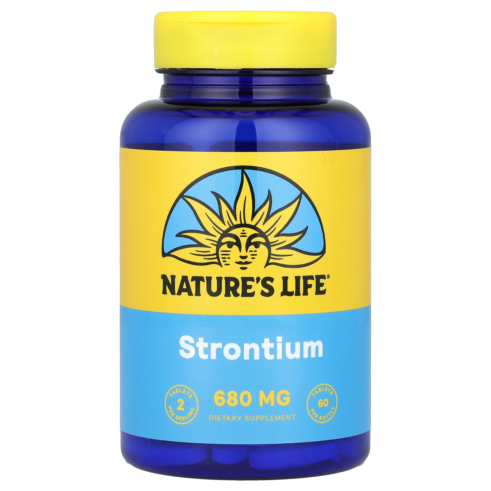 Nature's Life, Strontium, 680 mg, 60 Tablets (340 mg Per Tablet)