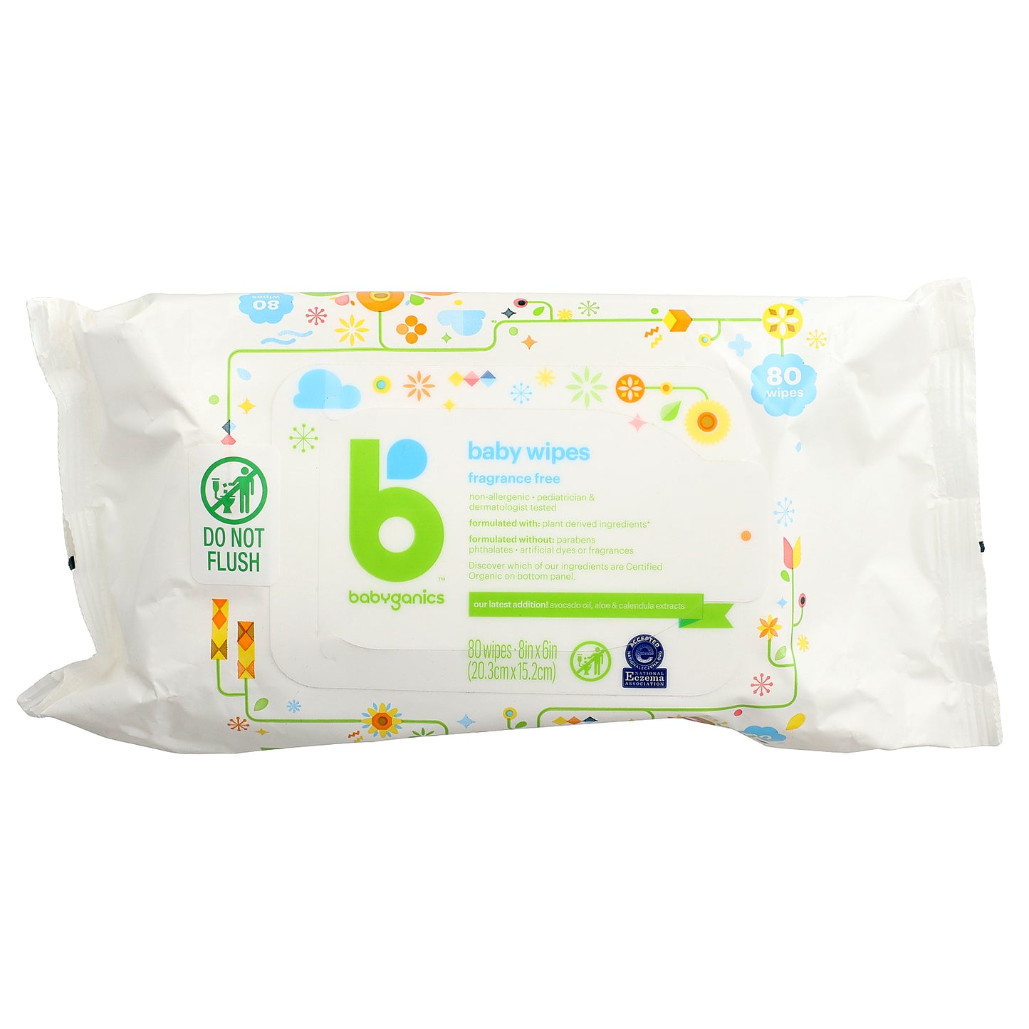 Babyganics, Baby Wipes, Fragrance-Free, 80 Wipes
