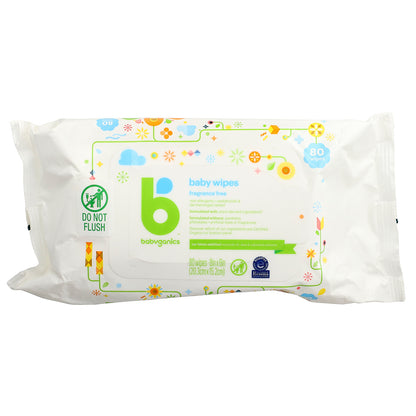 Babyganics, Baby Wipes, Fragrance-Free, 80 Wipes