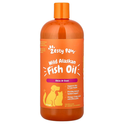 Zesty Paws, Wild Alaskan Fish Oil, For Dogs & Cats, All Ages, 32 fl oz (946 ml)