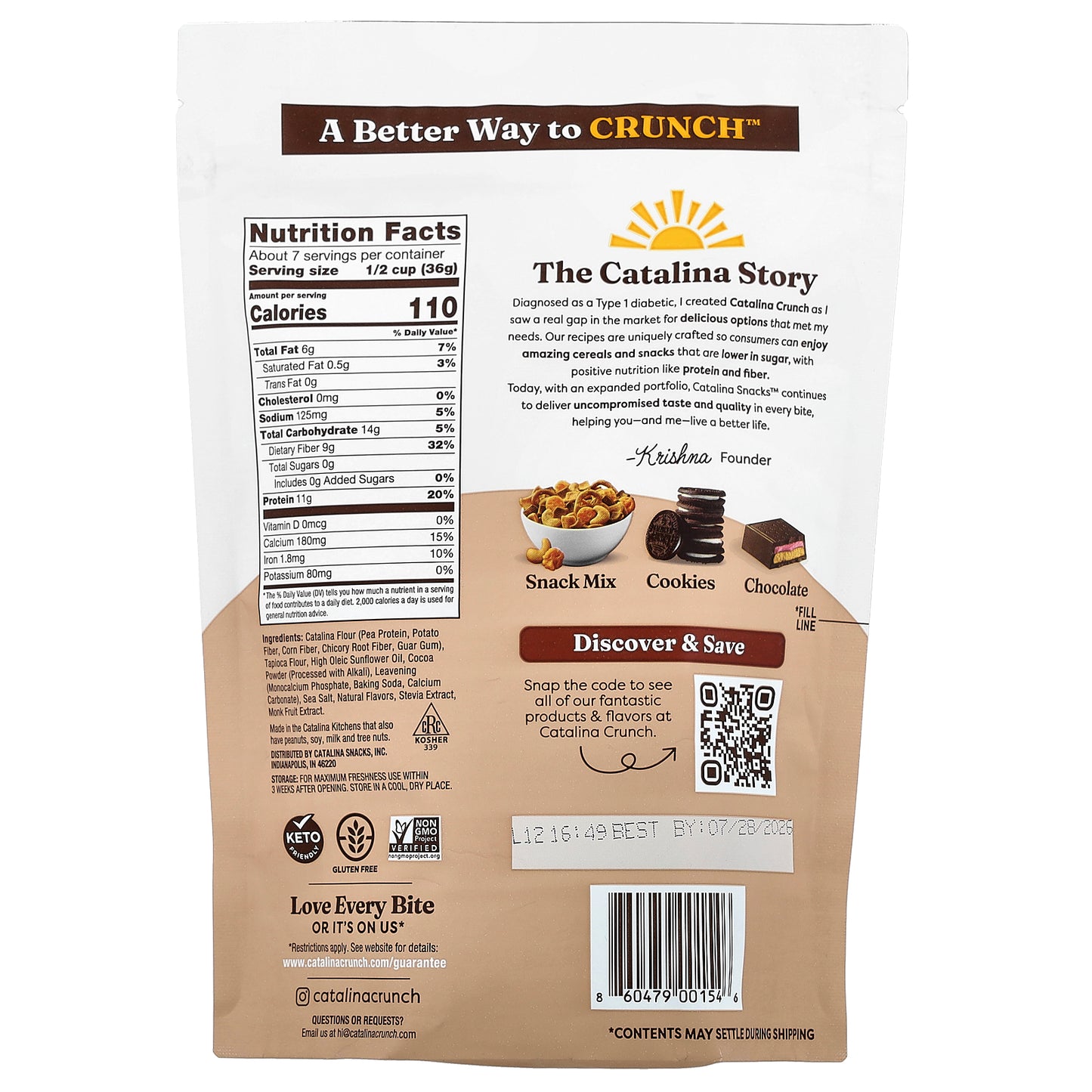 Catalina Crunch, Protein Cereal, Dark Chocolate, 9 oz (255 g)