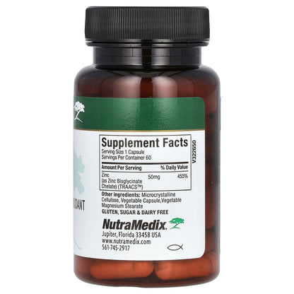 NutraMedix, Zinc, 50 mg, 60 Vegetable Capsules