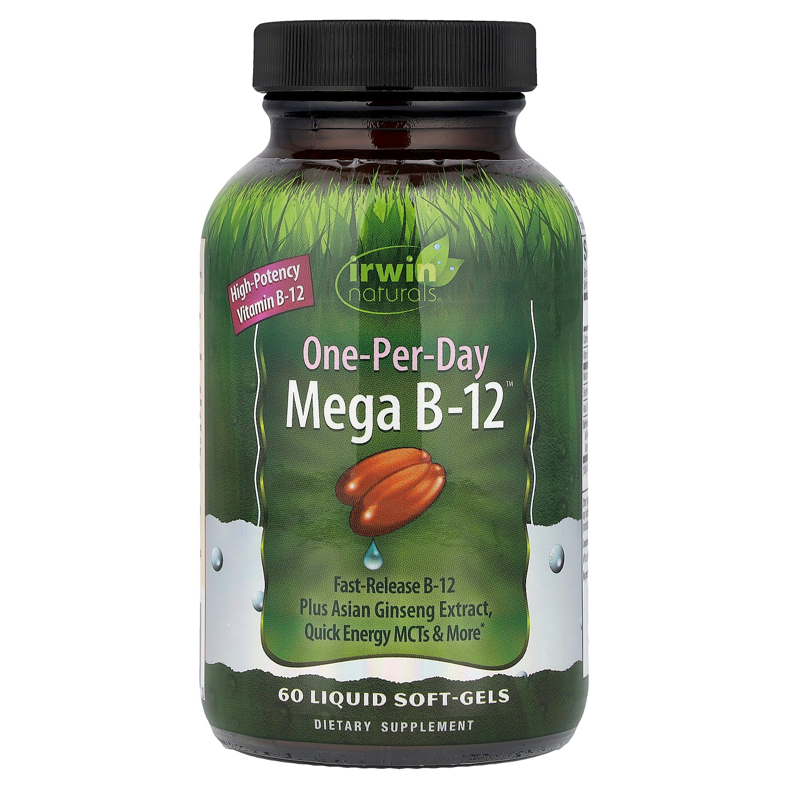 Irwin Naturals, One-Per-Day, Mega B-12™, 60 Liquid Soft-Gels