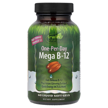 Irwin Naturals, One-Per-Day, Mega B-12™, 60 Liquid Soft-Gels