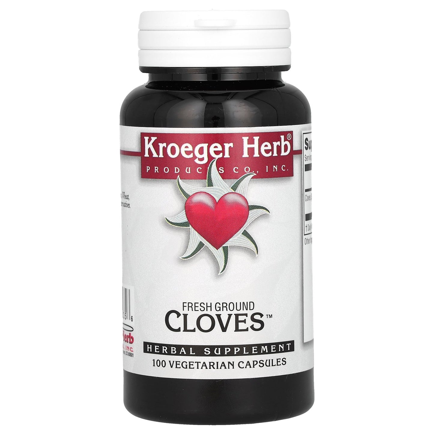 Kroeger Herb Co, Fresh Ground Cloves, 100 Vegetarian Capsules