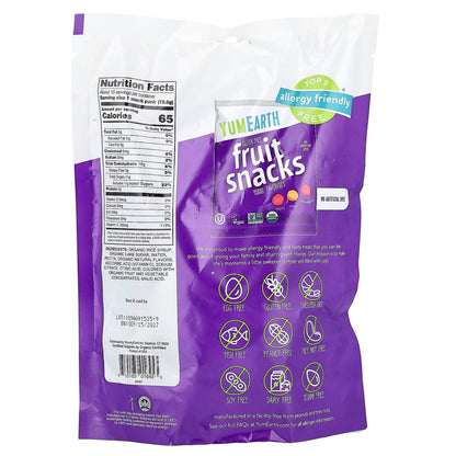 YumEarth, Gluten Free Fruit Snacks, Favorites, 10 Snack Packs, 0.7 oz (19.8 g) Each