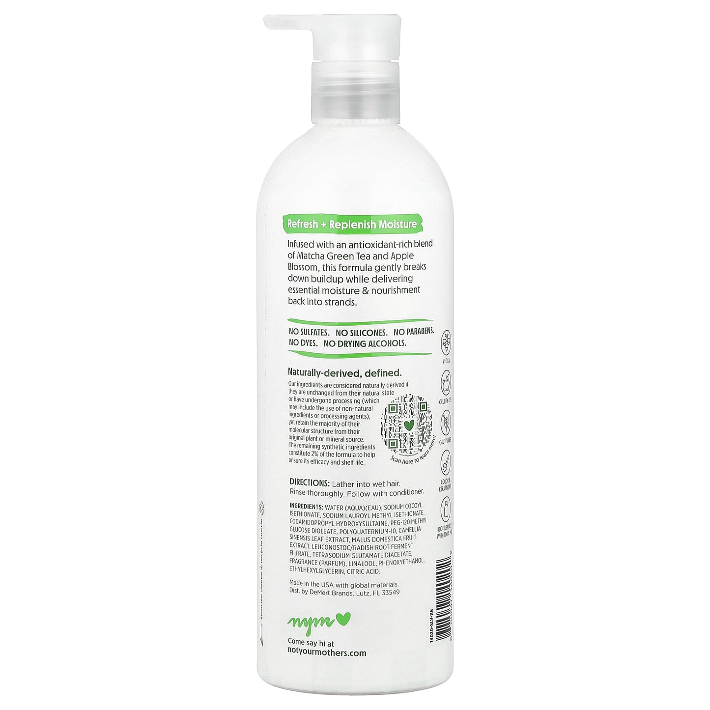 Not Your Mother's, Daily Nutrition Shampoo, Matcha Green Tea & Apple Blossom, 15.2 fl oz  (450 ml)