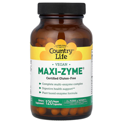 Country Life, Maxi-Zyme, 120 Vegan Capsules