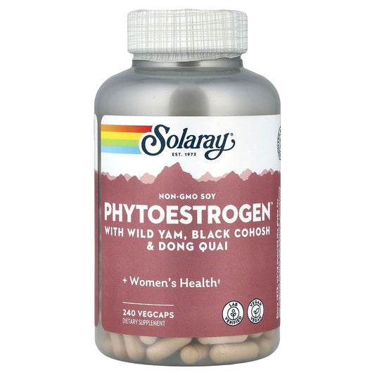 Solaray, PhytoEstrogen™ With Wild Yam, Black Cohosh & Dong Quai, 240 VegCaps