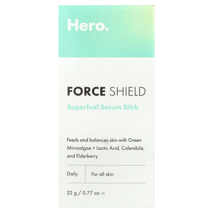 Hero Cosmetics, Force Shield, Superfuel Serum Stick, 0.77 oz (22 g)