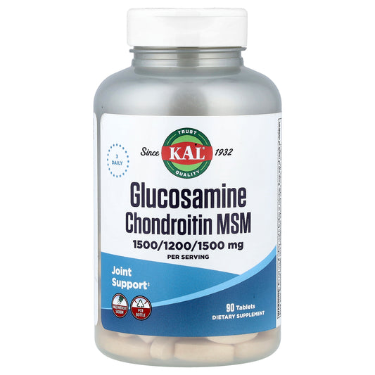 KAL, Glucosamine Chondroitin MSM, 90 Tablets