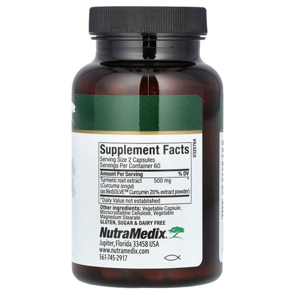 NutraMedix, Curcumin From Turmeric, 120 Vegetarian Capsules (250 mg per Capsule)