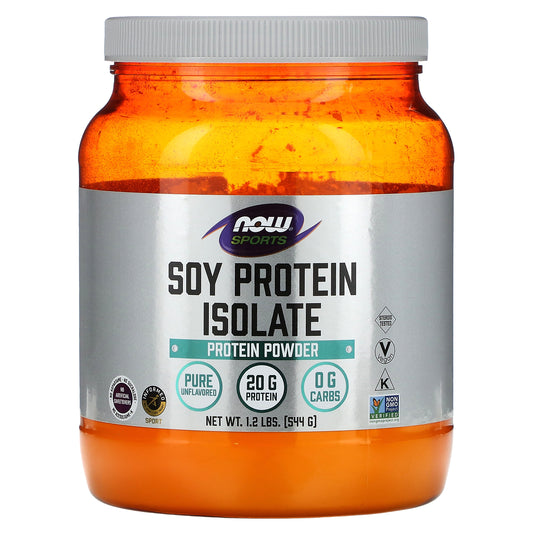 NOW Foods, Sports, Soy Protein Isolate, Pure Unflavored, 1.2 lbs (544 g)