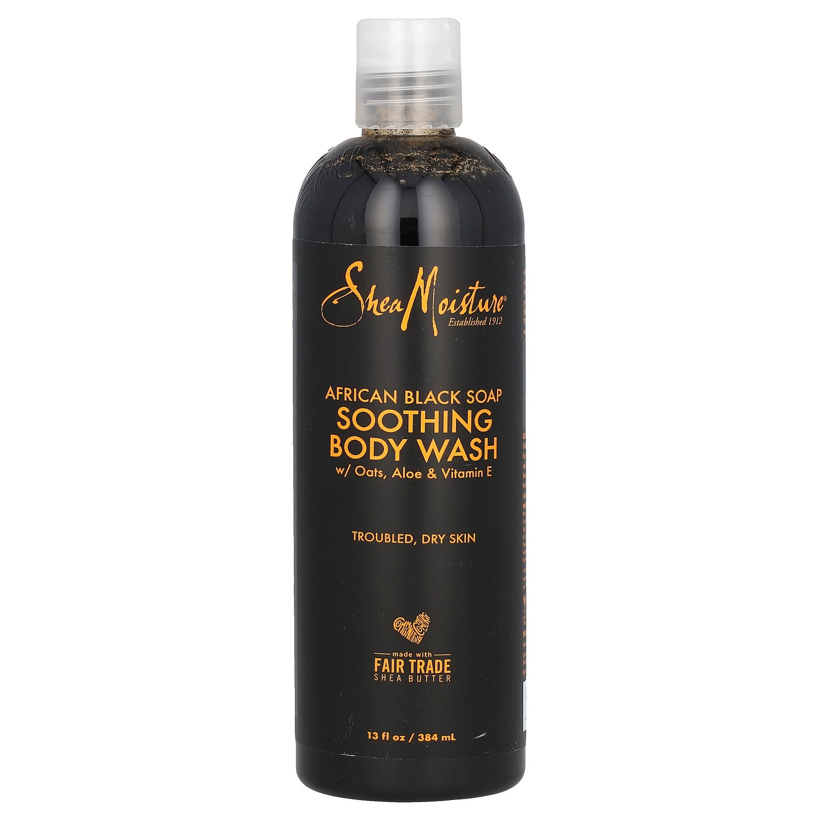 SheaMoisture, African Black Soap, Soothing Body Wash, 13 fl oz (384 ml)