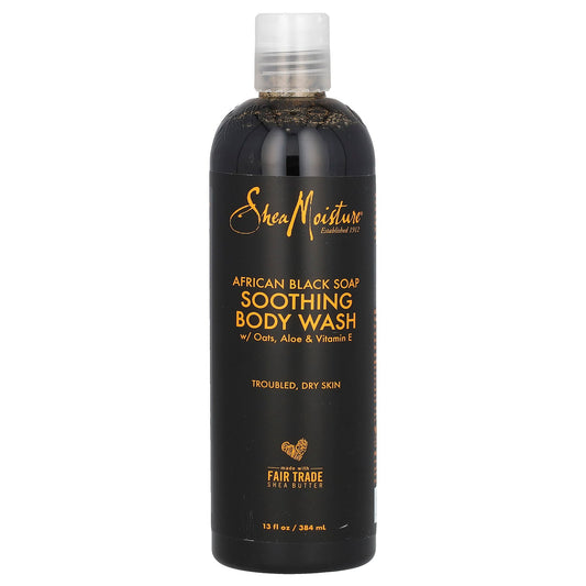 SheaMoisture, African Black Soap, Soothing Body Wash, 13 fl oz (384 ml)