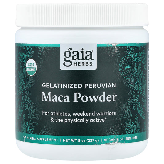Gaia Herbs, Gelatinized Peruvian Maca Powder, 8 oz (227 g)