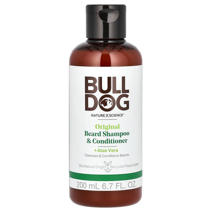 Bulldog Skincare For Men, Beard Shampoo & Conditioner + Aloe Vera, Original , 6.7 fl oz (200 ml)