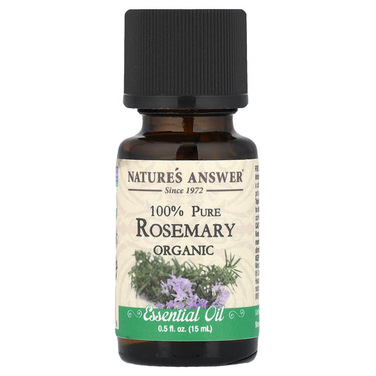 Nature's Answer, 100% Pure Organic Essential Oil, Rosemary, 0.5 fl oz (15 ml)