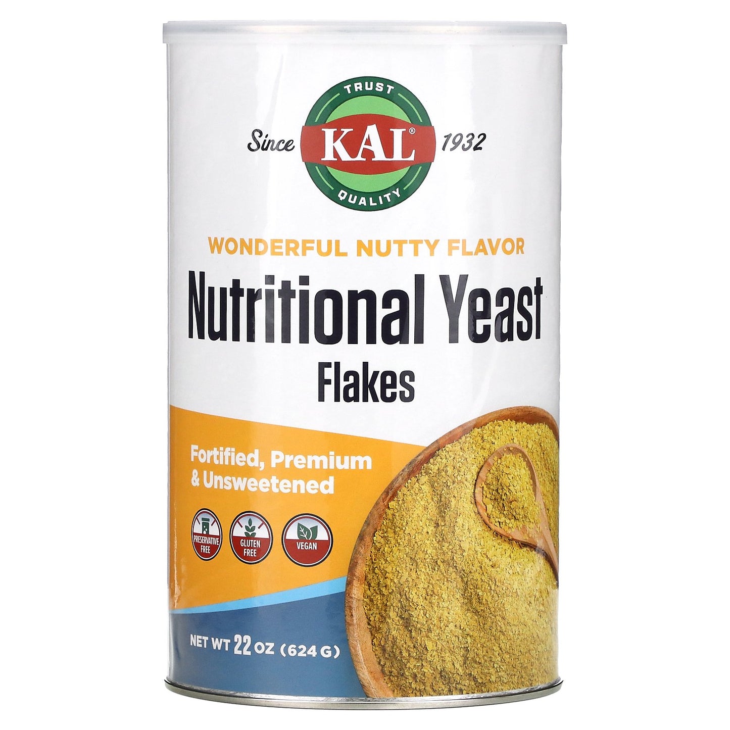 KAL, Nutritional Yeast Flakes, Wonderful Nutty, 22 oz (624 g)