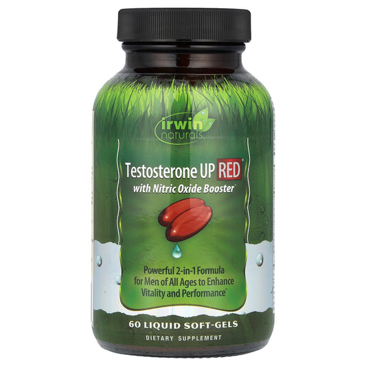 Irwin Naturals, Testosterone UP RED® with Nitric Oxide Booster, 60 Liquid Soft-Gels