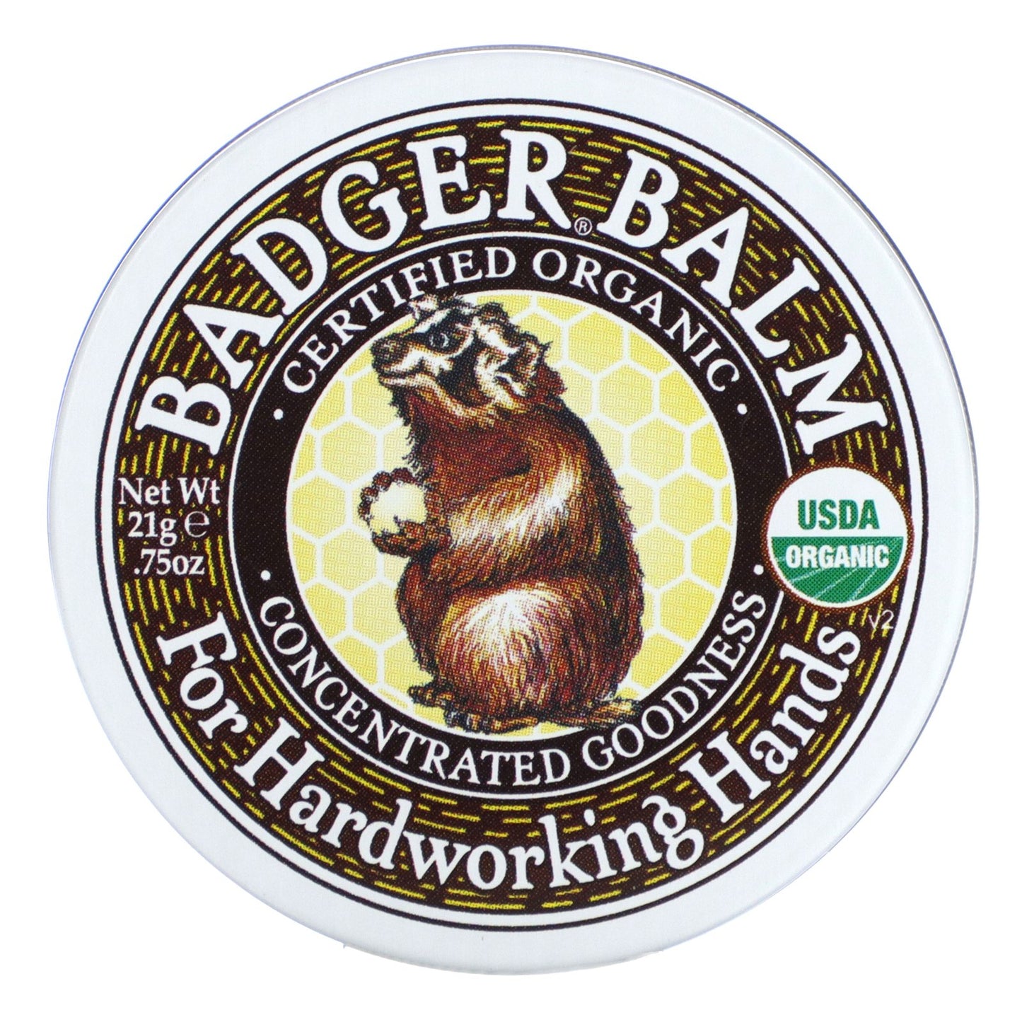Badger, Organic Badger Balm for Hardworking Hands, 0.75 oz (21 g)