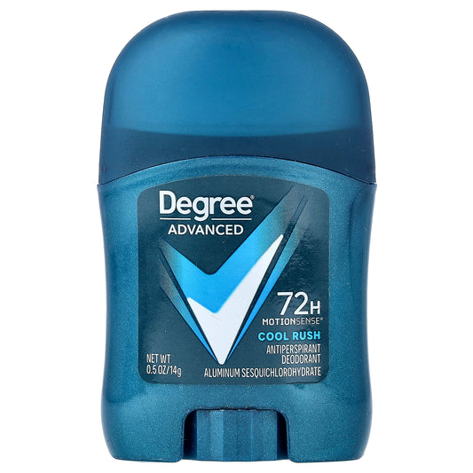 Degree, Advanced, 72H MotionSense®, Antiperspirant Deodorant, Cool Rush, 0.5 oz (14 g)