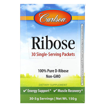 Carlson, Ribose, 30 Single Serving Packets, 5 g Each