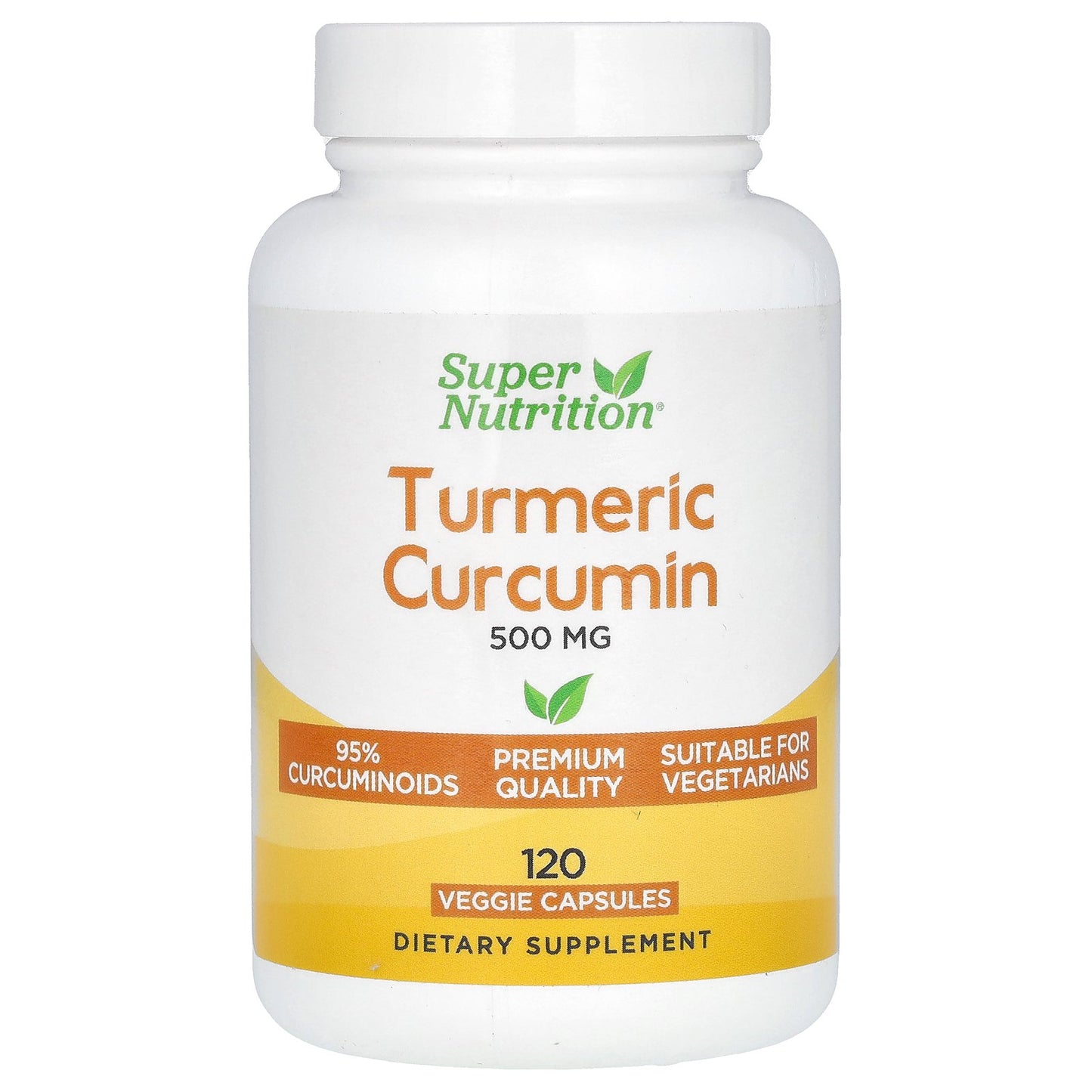 Super Nutrition, Turmeric Curcumin, 500 mg, 120 Veggie Capsules