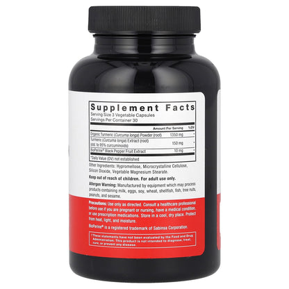 Force Factor, Turmeric Curcumin with BioPerine®, 90 Vegetable Capsules