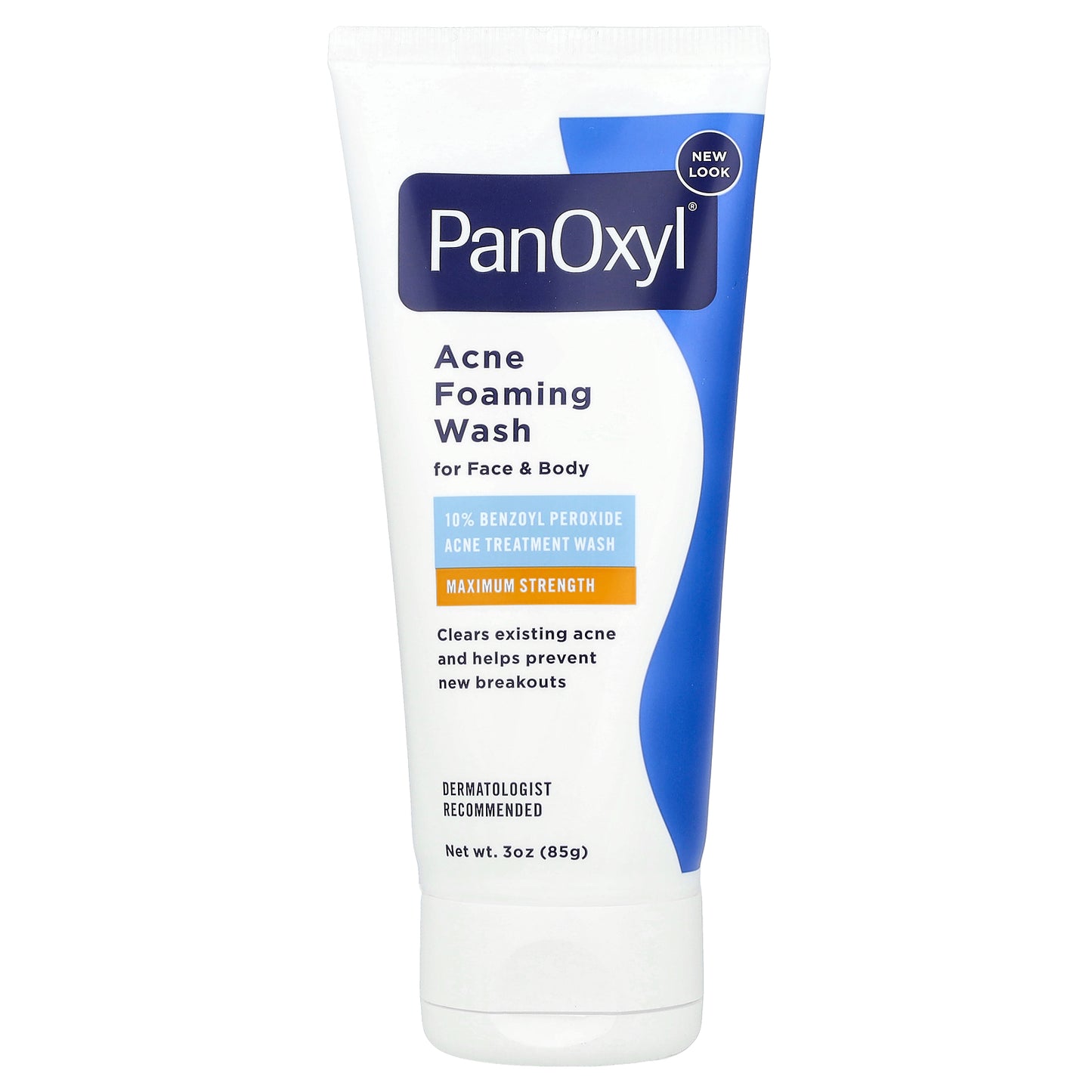 PanOxyl, Acne Foaming Wash For Face & Body, 10% Benzoyl Peroxide, Maximum Strength, 3 oz (85 g)