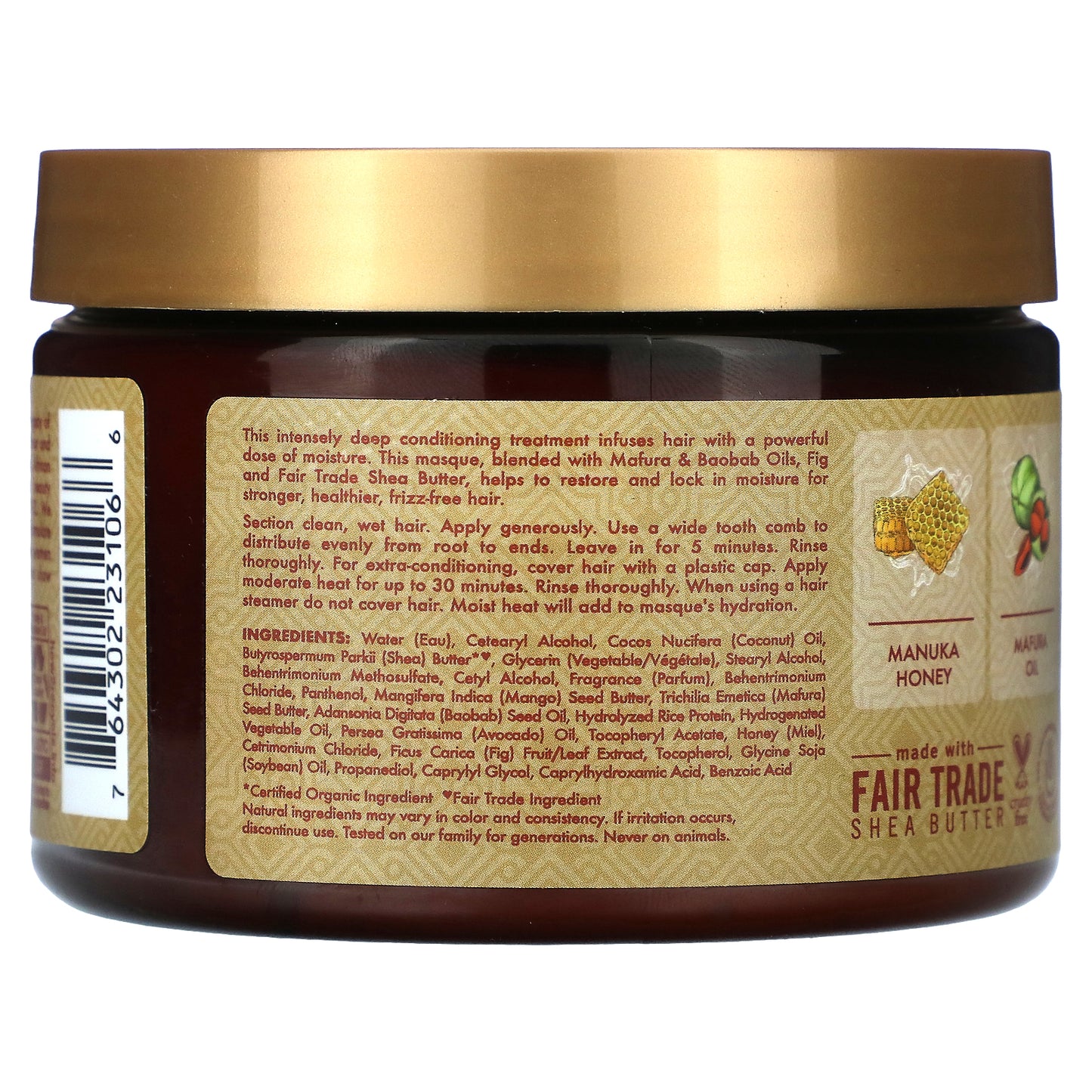 SheaMoisture, Manuka Honey & Mafura Oil, Intensive Hydration Hair Masque, 11.5 oz (326 g)